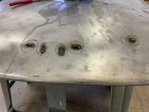 Holes welded